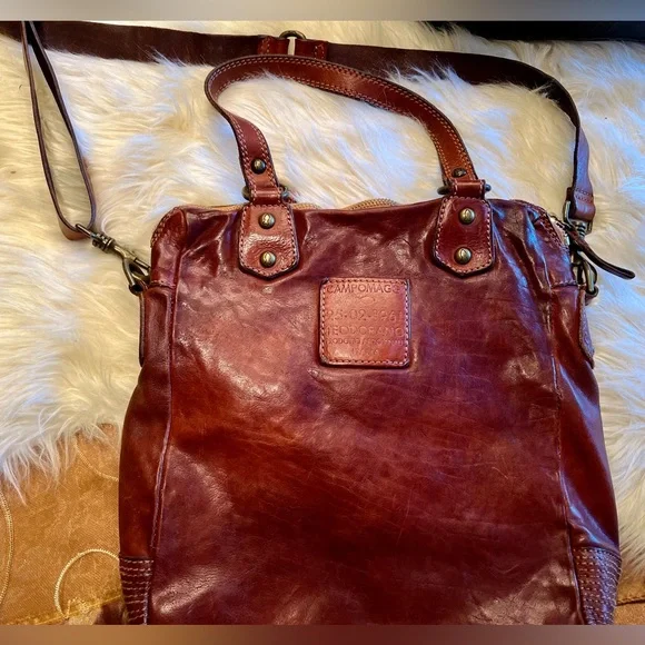 Campomaggi Leather and Canvas Crossbody Bags - Picture 6 of 9